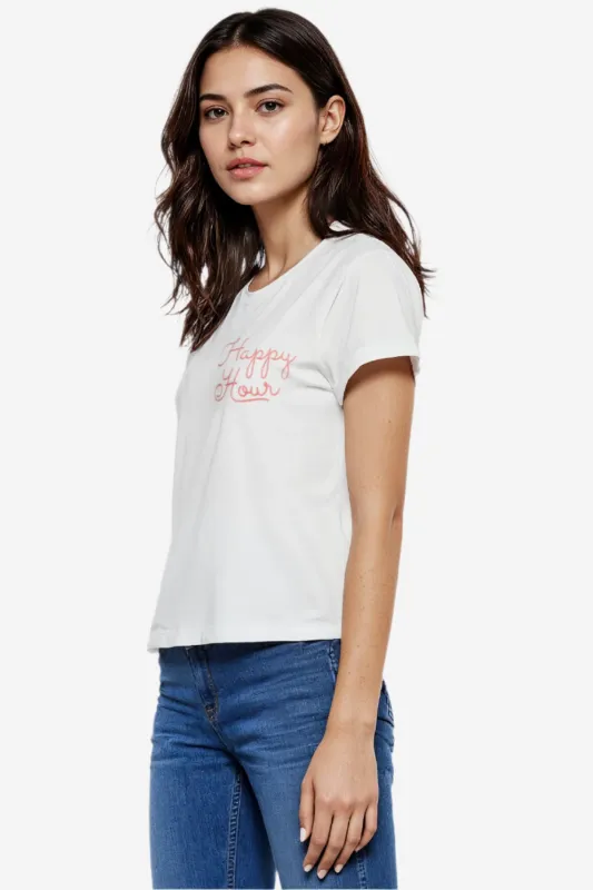 Happy Hour Jamie Tee | Snow White sold by Wildfox