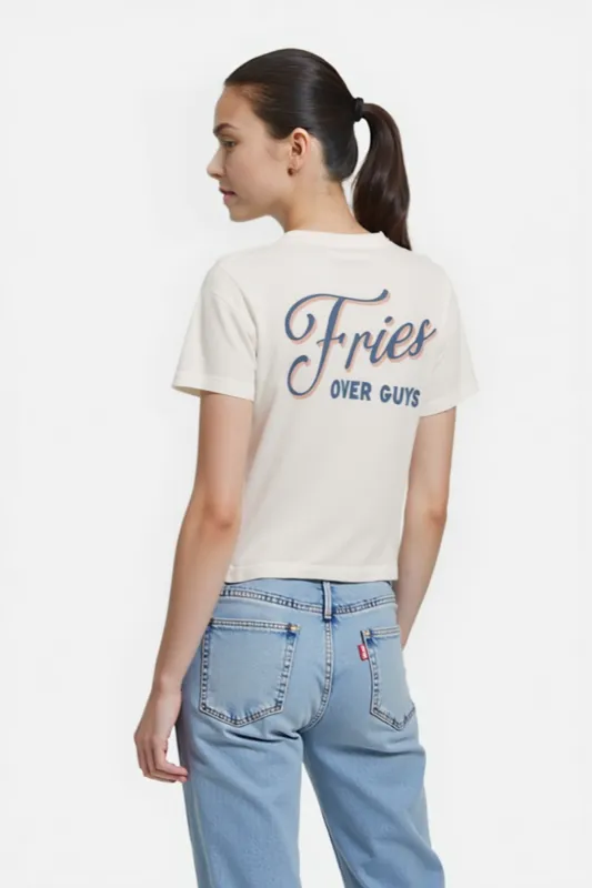 Fries Over Guys Jamie Tee | Snow White sold by Wildfox