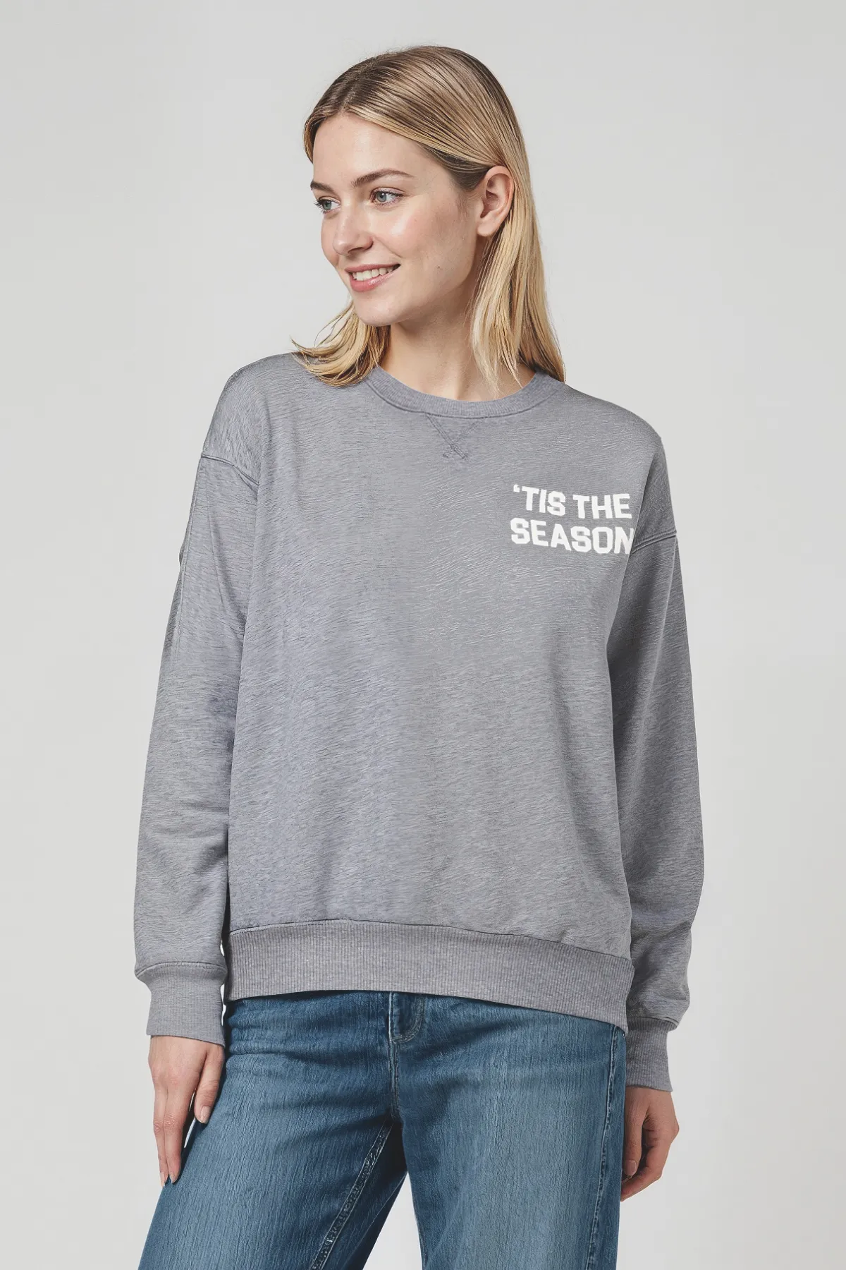 Tis The Season Alex Sweatshirt | Heather Grey sold by Wildfox product image thumbnail 2