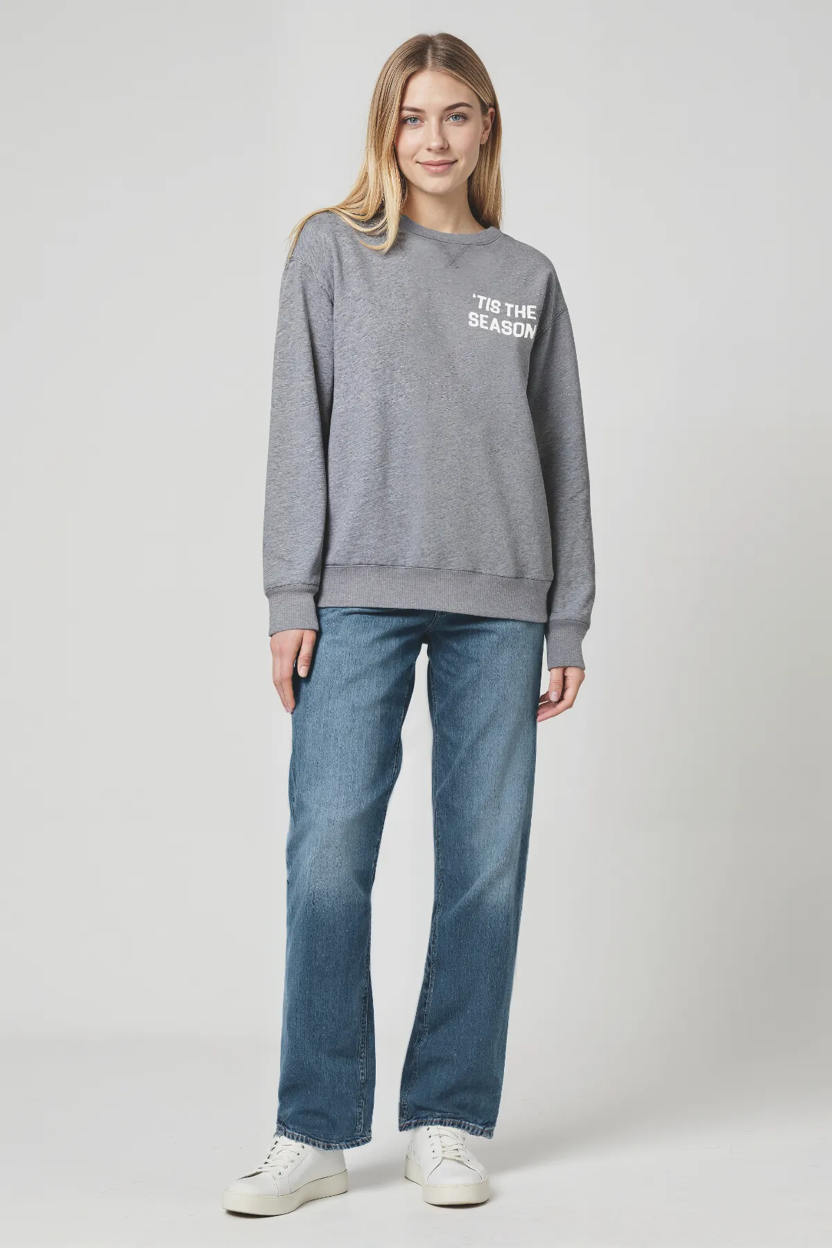 Tis The Season Alex Sweatshirt | Heather Grey sold by Wildfox product image thumbnail 3