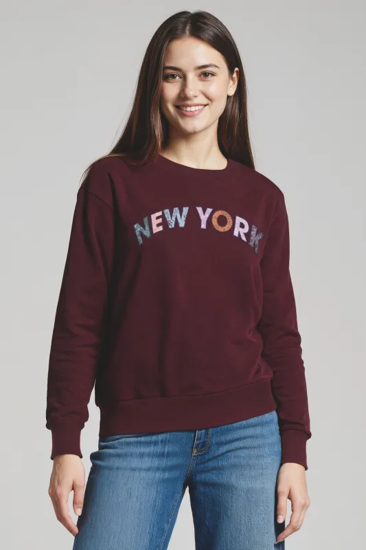 New York Alex Sweatshirt | Fig sold by Wildfox