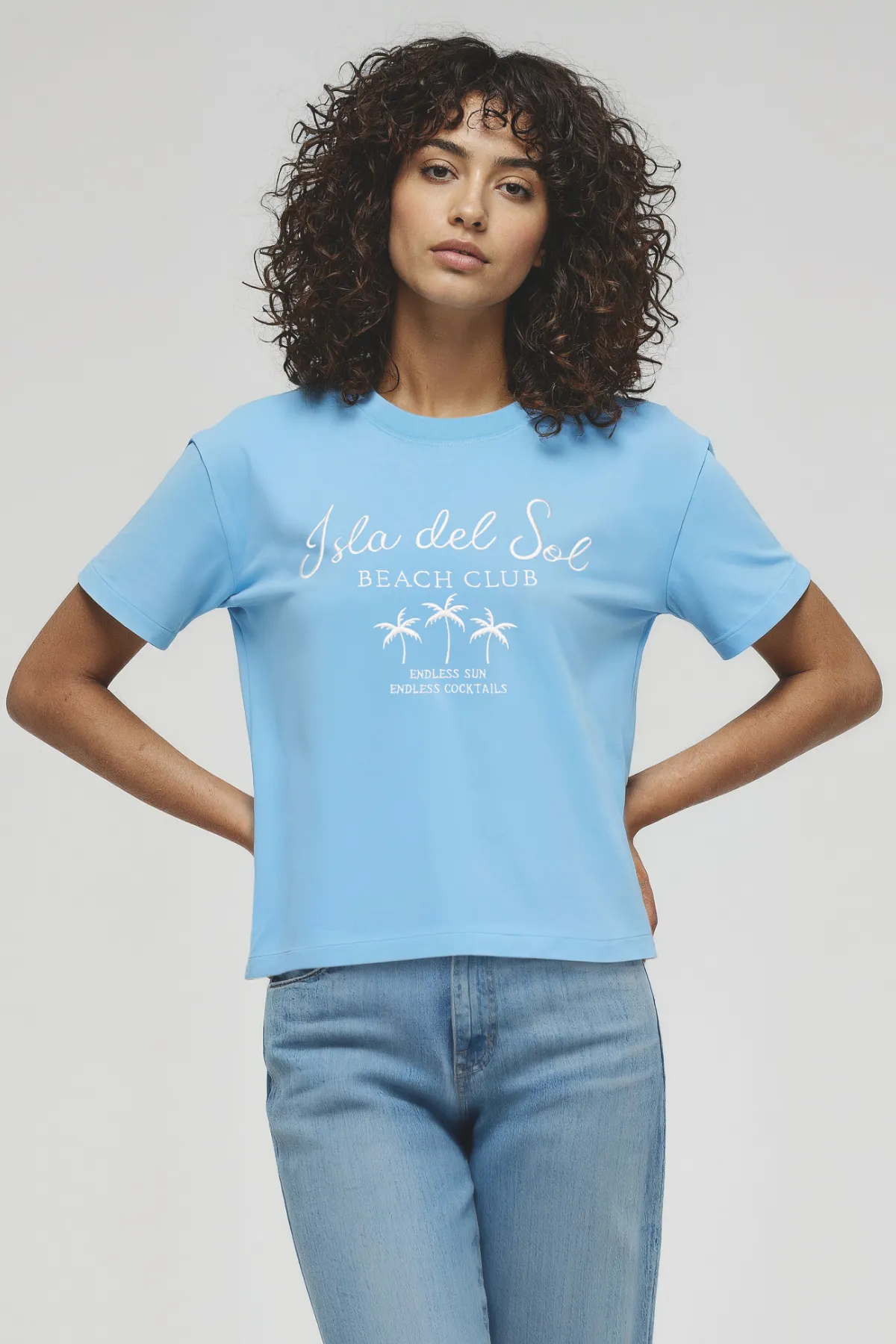 Isla Del Sol Jamie Tee | Blue Bonnet sold by Wildfox product image thumbnail 4