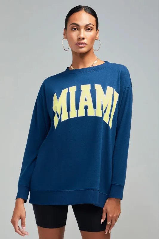 Miami College Roadtrip Sweatshirt | Gibraltar Sea sold by Wildfox