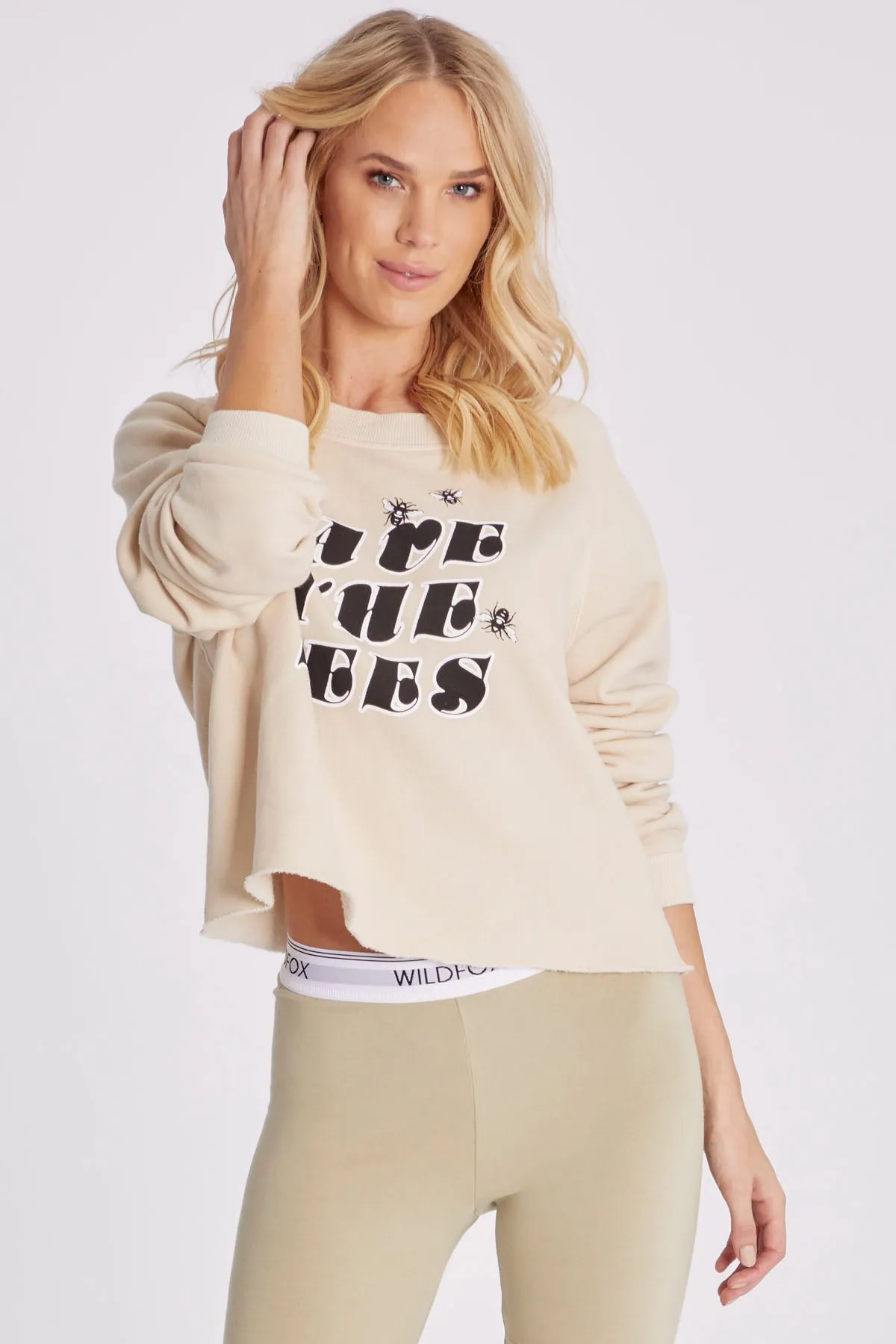 Save The Bees Monte Crop | Wheat sold by Wildfox product image thumbnail 4