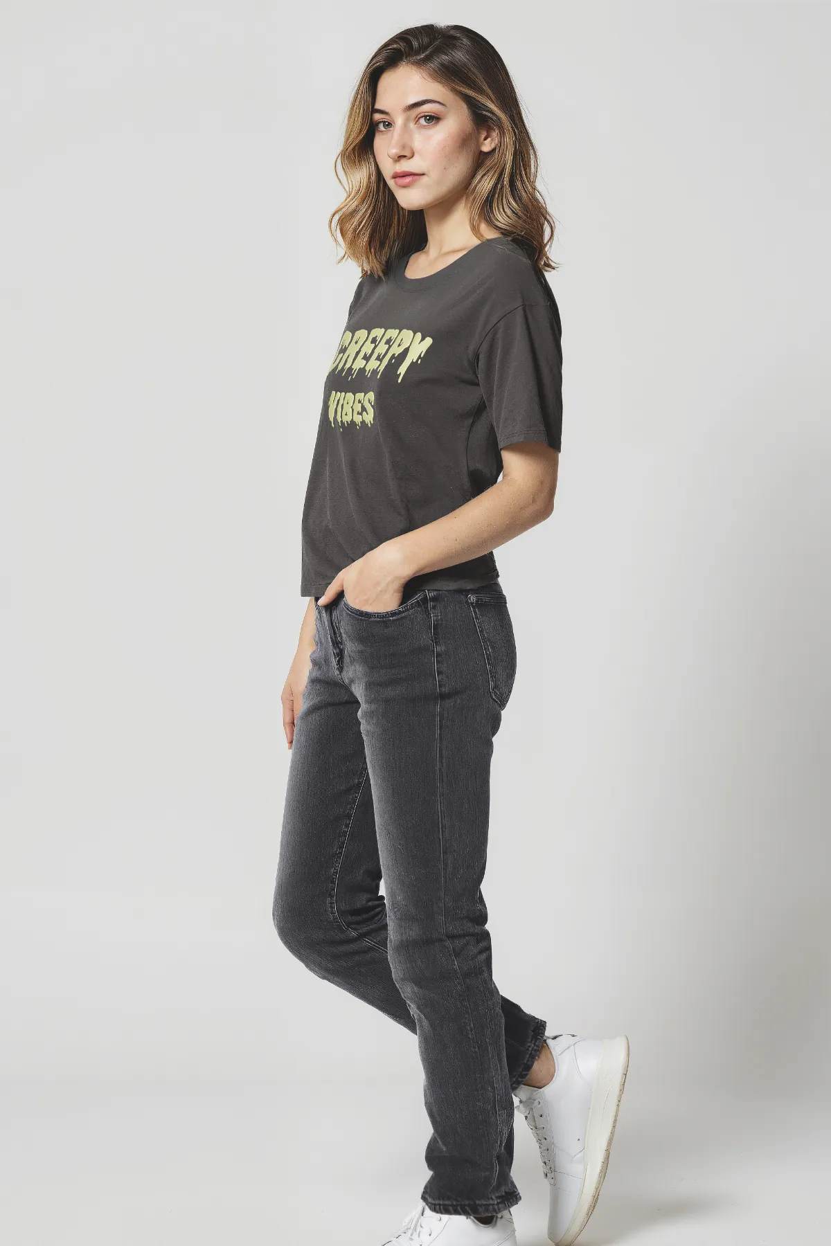 Creepy Vibes Jamie Tee | Pirate Black sold by Wildfox product image thumbnail 4