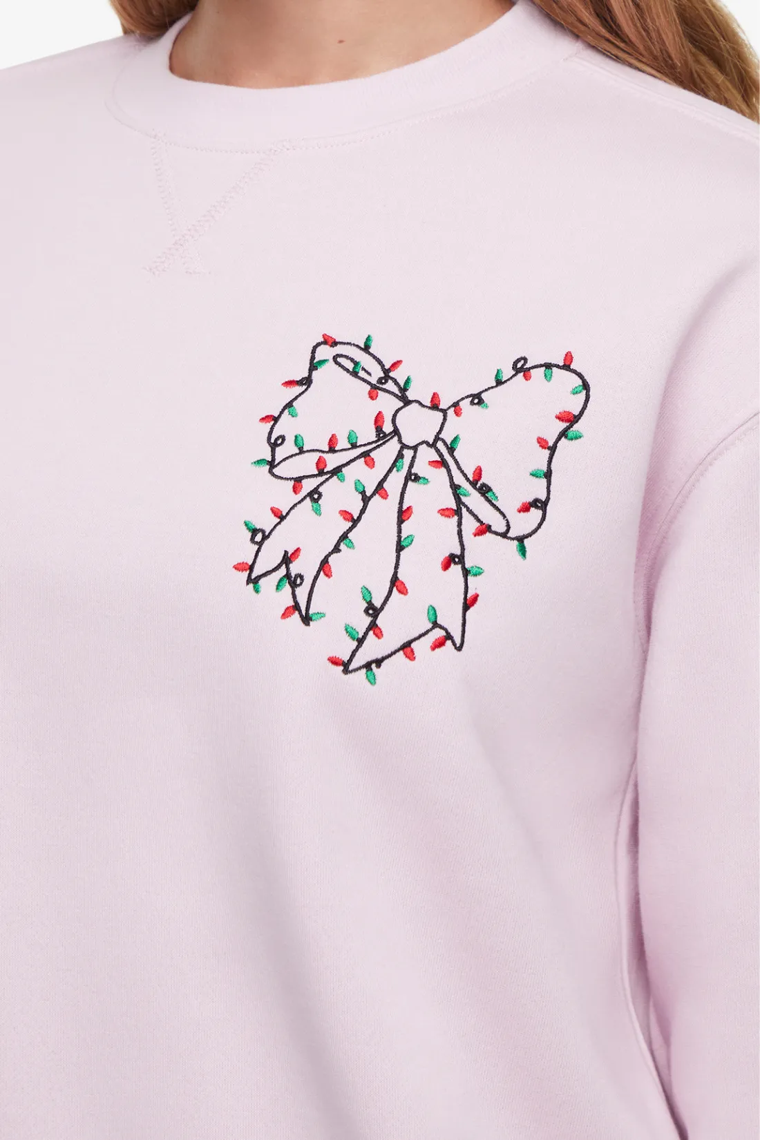 Christmas Bow Charlie Sweatshirt | Lilac Snow sold by Wildfox product image thumbnail 5
