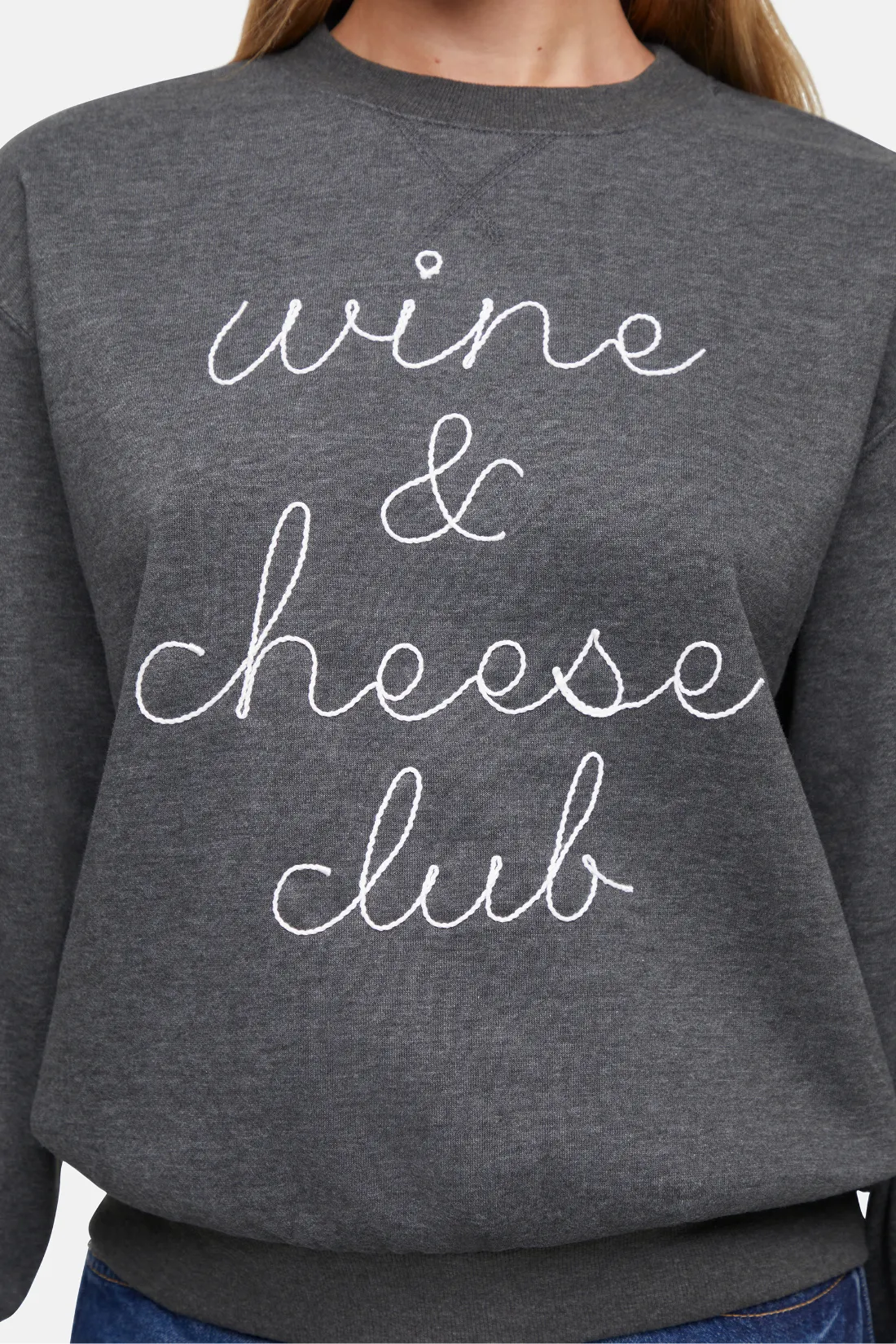 Wine & Cheese Charlie Sweatshirt | Pirate Black sold by Wildfox product image thumbnail 5