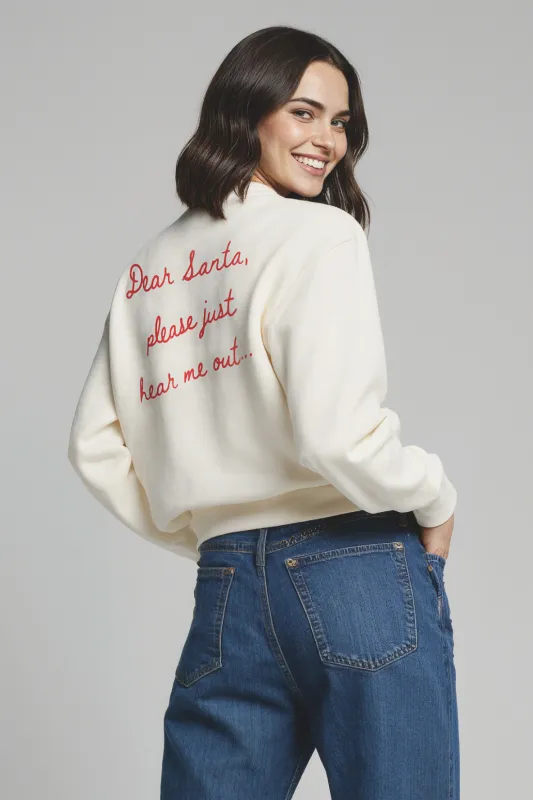 Naughty Or Nice Charlie Sweatshirt | Eggnog sold by Wildfox
