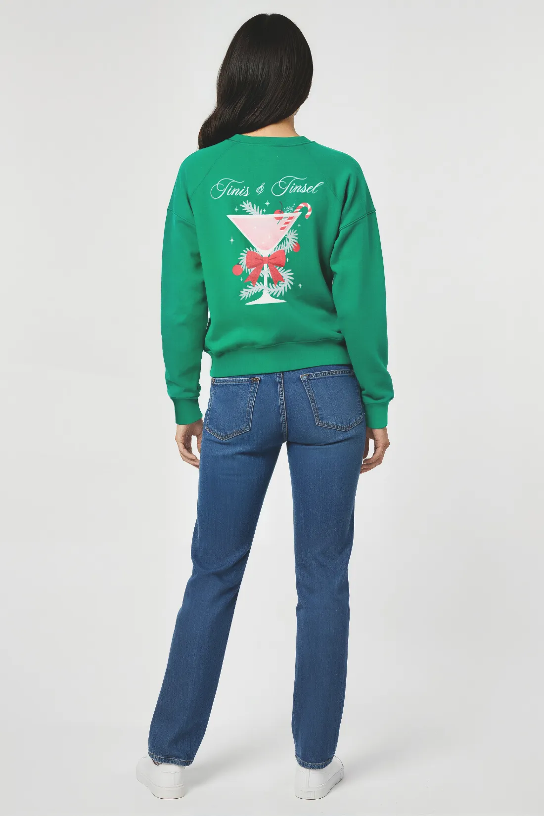 Tinis & Tinsel Keely Raglan Sweatshirt | Jolly Green sold by Wildfox product image thumbnail 2