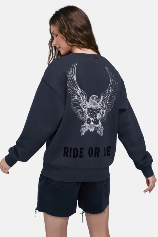Bike Mama Cody Sweatshirt | Pirate Black sold by Wildfox