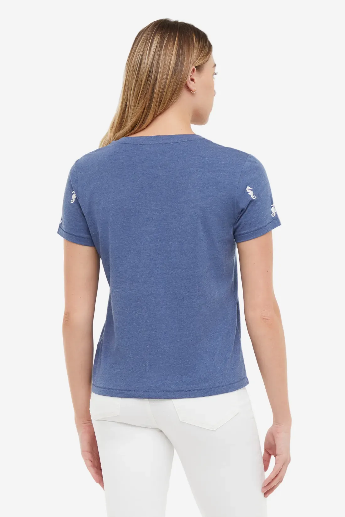 Seahorses Avery Tee | Heather Vintage Indigo sold by Wildfox product image thumbnail 2