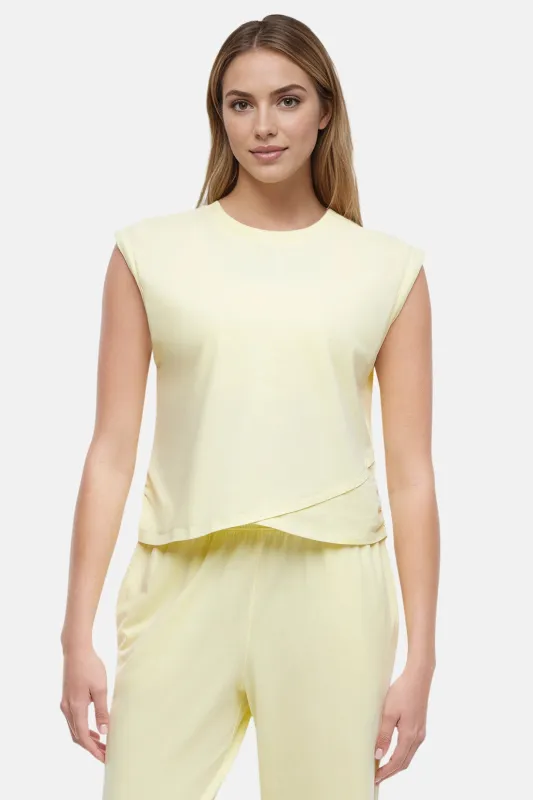Aleyna Crew Top | Wax Yellow made by Wildfox