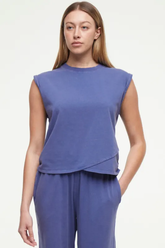 Aleyna Crew Top | Gray Blue made by Wildfox