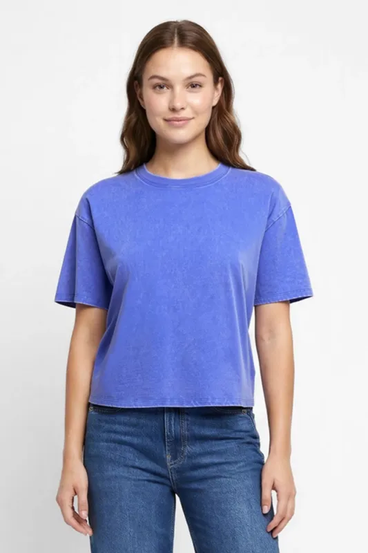 Frankie Short Sleeve Tee | Dazzling Blue made by Wildfox