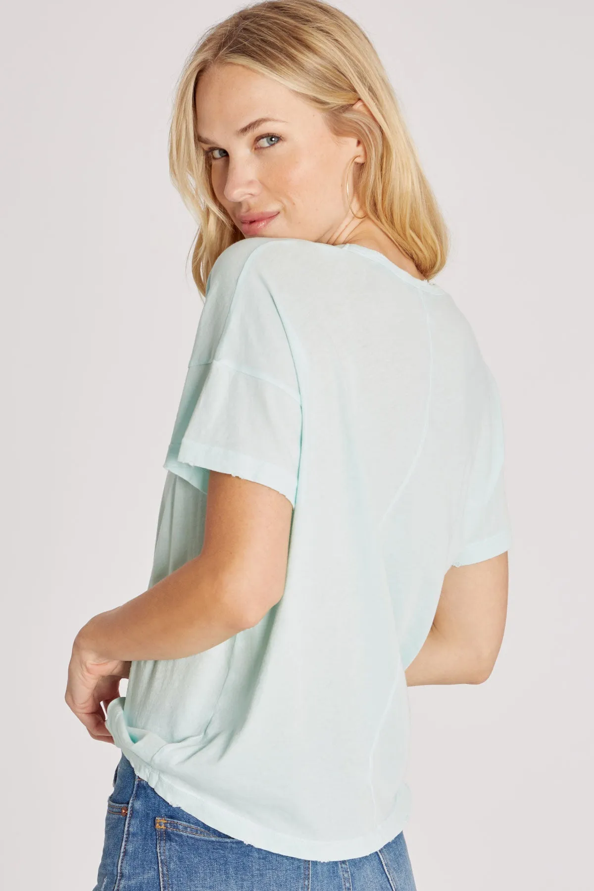 Chrissy V-Neck Tee | Soothing Sea sold by Wildfox product image thumbnail 2