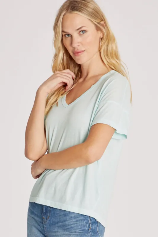 Chrissy V-Neck Tee | Soothing Sea sold by Wildfox