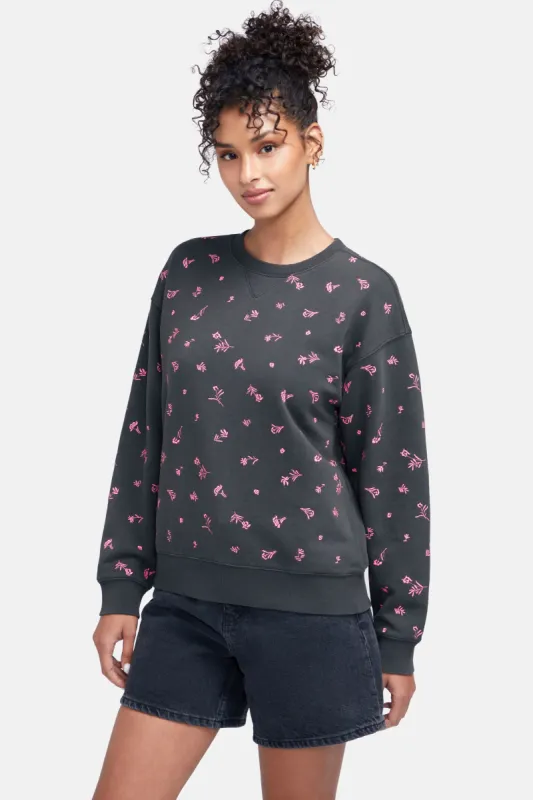 Ditsy Floral Cody Sweatshirt | Washed Black sold by Wildfox
