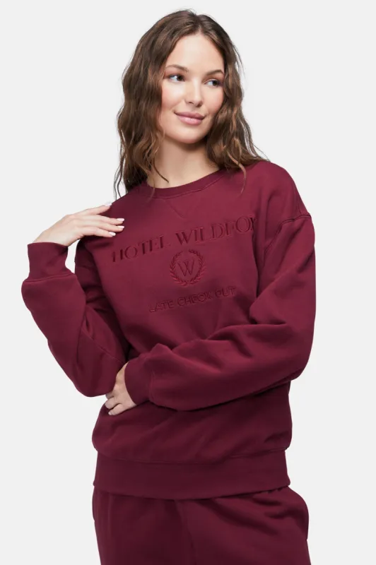 Hotel Wildfox Cody Sweatshirt | Chocolate Truffle sold by Wildfox
