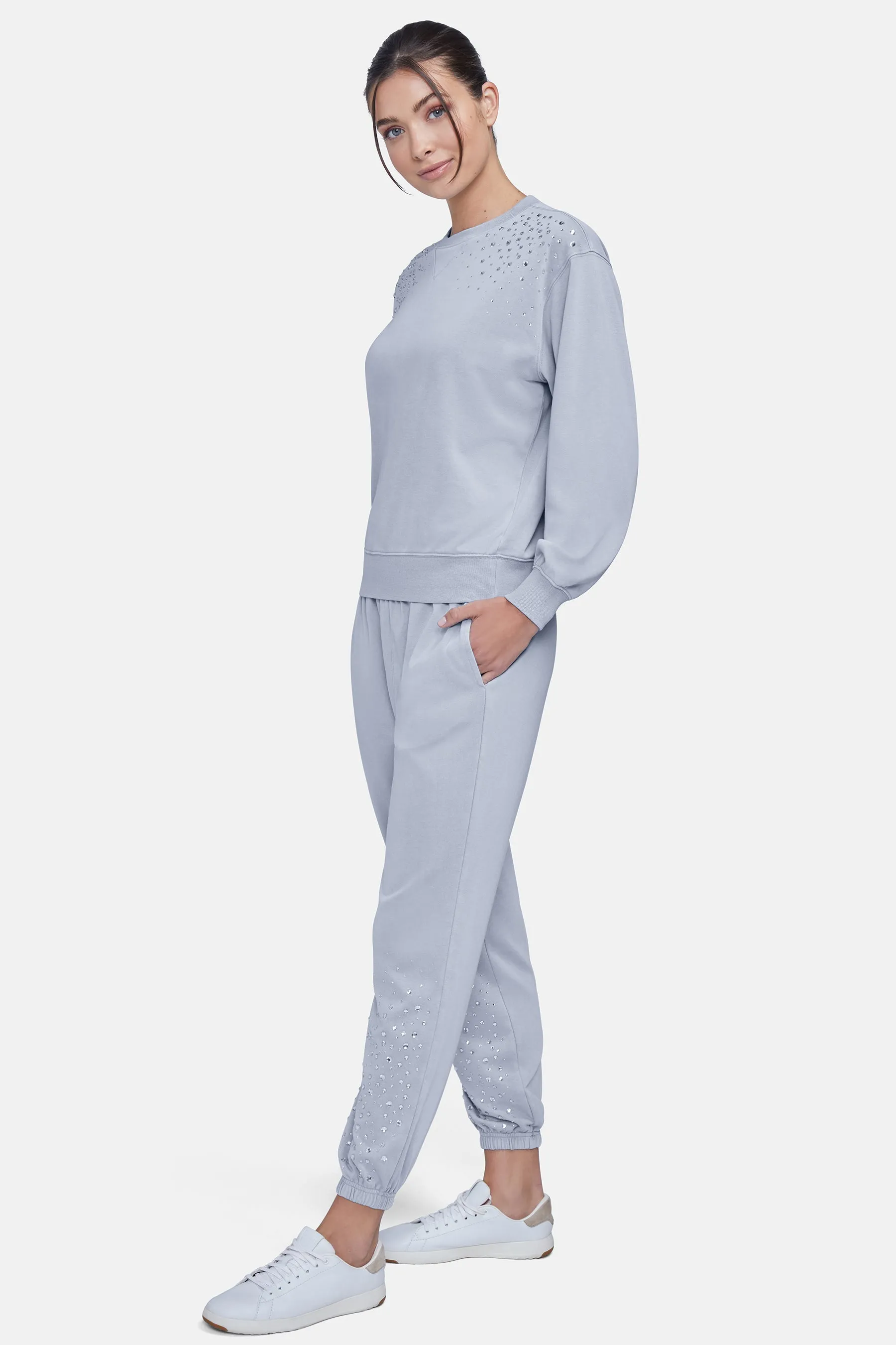 Cloud Wash Emmy Sweatpants | Blue Blizzard sold by Wildfox product image thumbnail 5