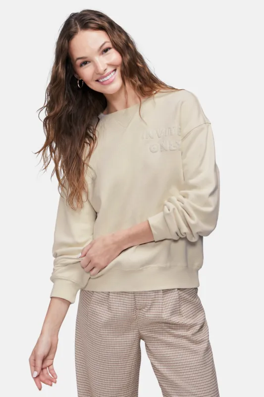 Invite Only Cody Sweatshirt | Eggnog sold by Wildfox