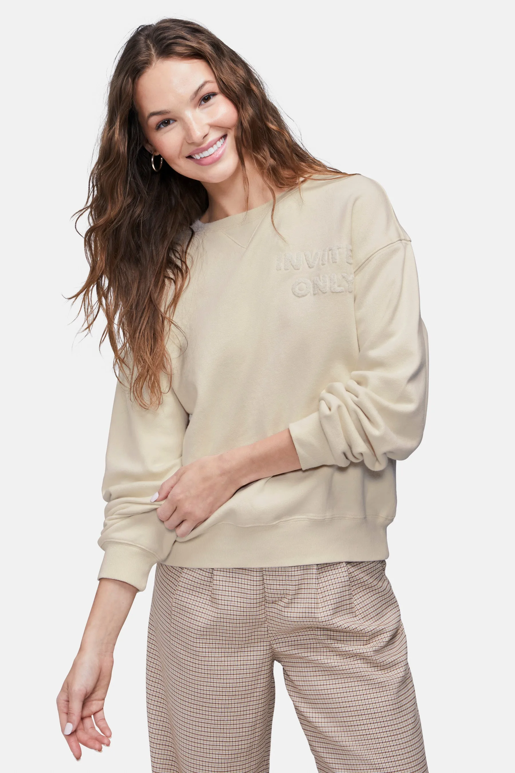 Invite Only Cody Sweatshirt | Eggnog sold by Wildfox