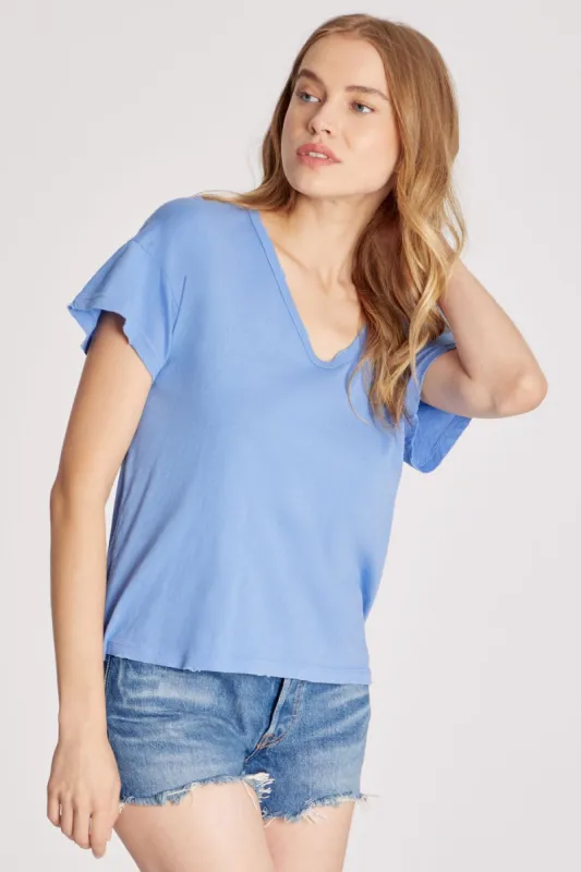 Chrissy V-Neck Tee | Wedgewood sold by Wildfox