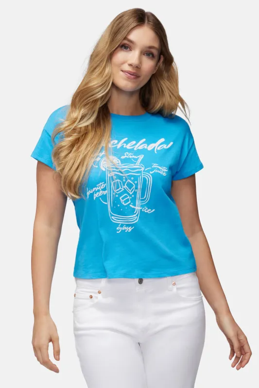 Michelada Chrissy Tee | Malibu Blue sold by Wildfox