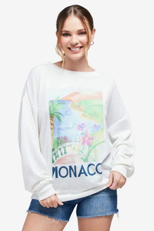 Scenic Roadtrip Sweatshirt | Clean White sold by Wildfox