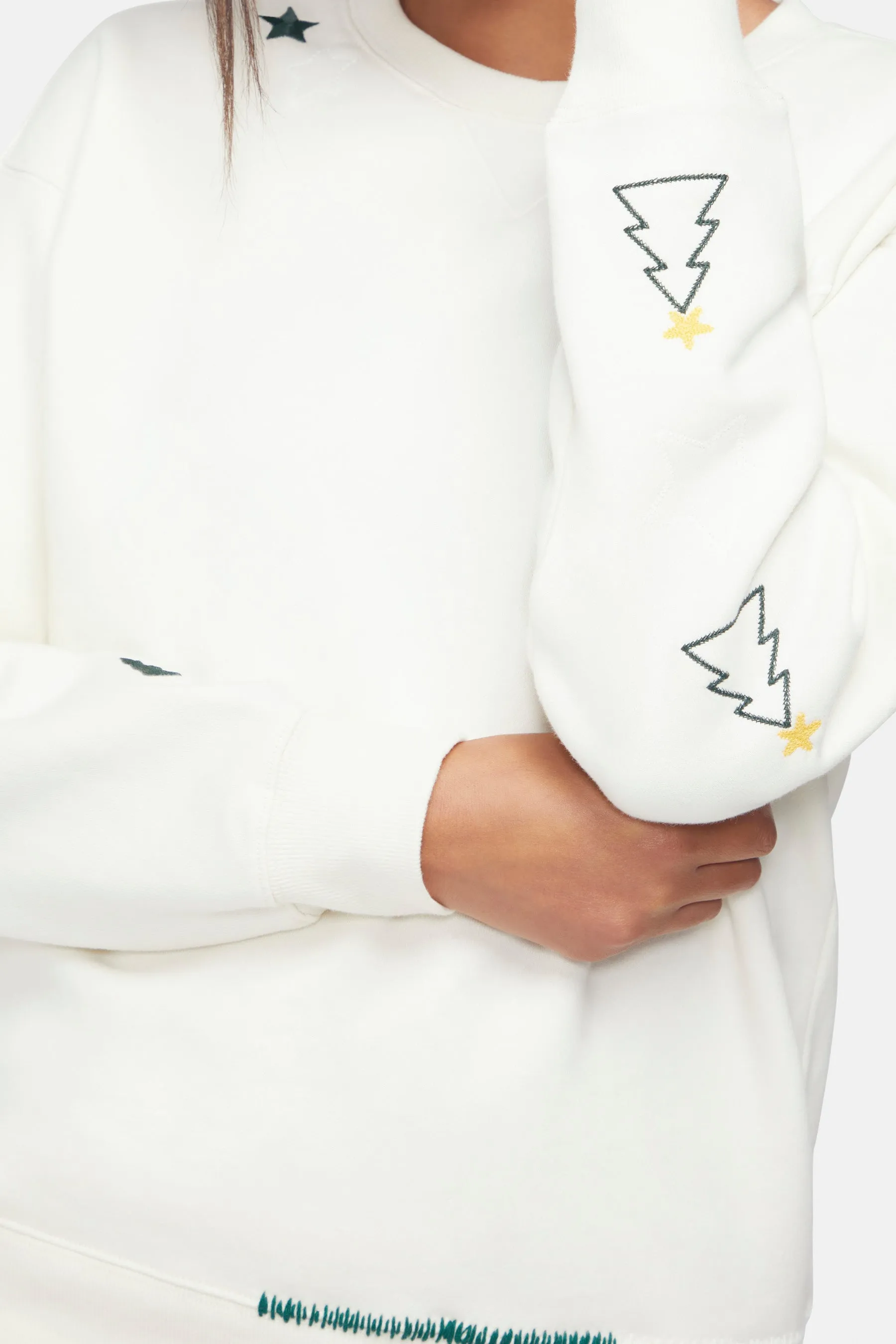 Joy Tree Cody Sweatshirt | Whisper White sold by Wildfox product image thumbnail 3