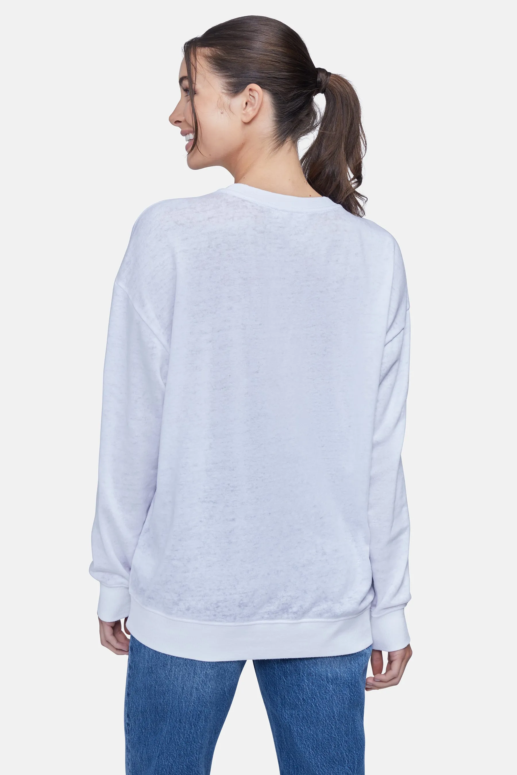 Paris Stripes Roadtrip Sweatshirt | Clean White sold by Wildfox product image thumbnail 3