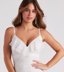 Pretty Mini Lace V-Neck Dress sold by Windsor
