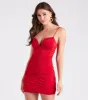 Like An Hourglass Ruched Mini Dress sold by Windsor