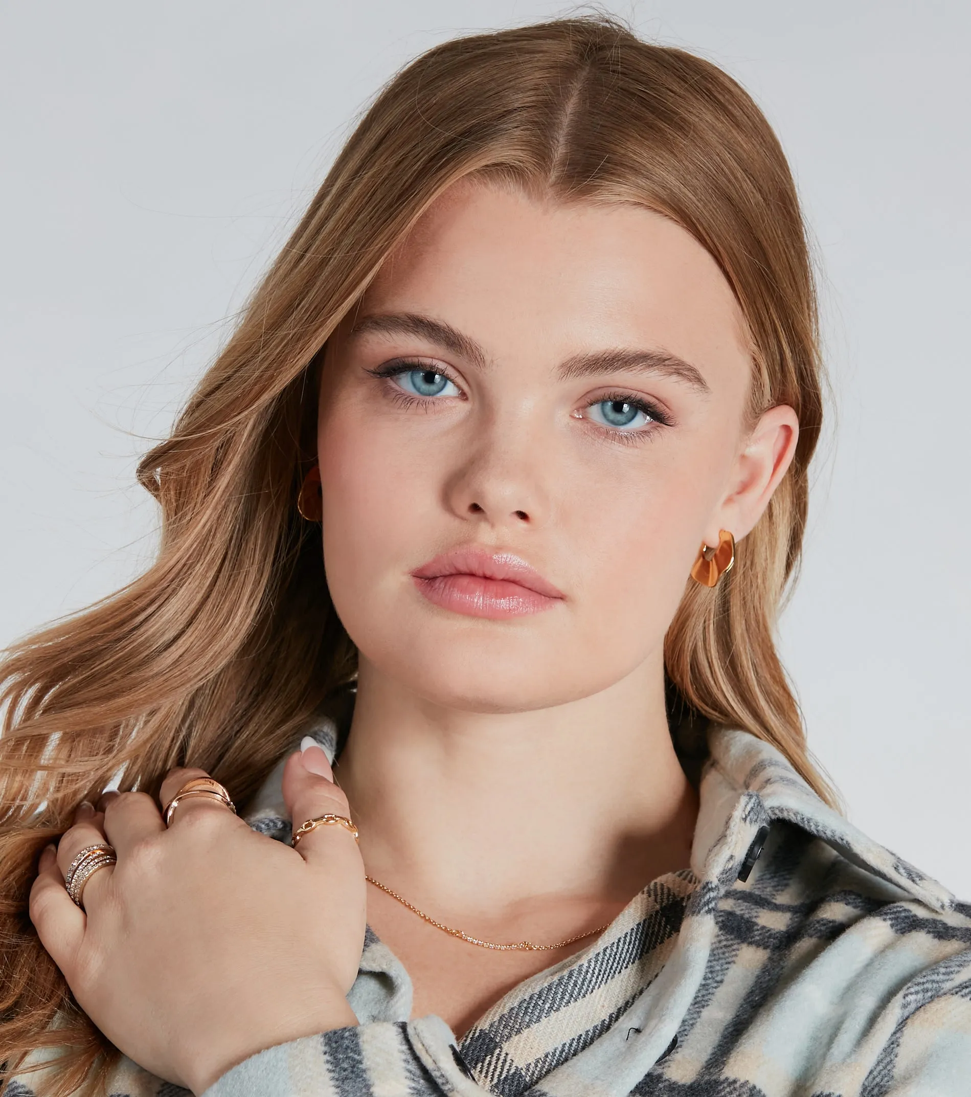 Fine Luxury 14K Gold Plated Hoop Earrings sold by Windsor product image thumbnail 2