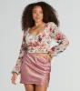 Spring-Chic Long Sleeve Floral Velvet Burnout Blouse sold by Windsor