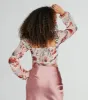 Spring-Chic Long Sleeve Floral Velvet Burnout Blouse sold by Windsor