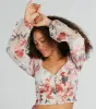 Spring-Chic Long Sleeve Floral Velvet Burnout Blouse sold by Windsor