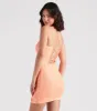 Dazzle Down Sequin Lace-Up Mini Dress sold by Windsor