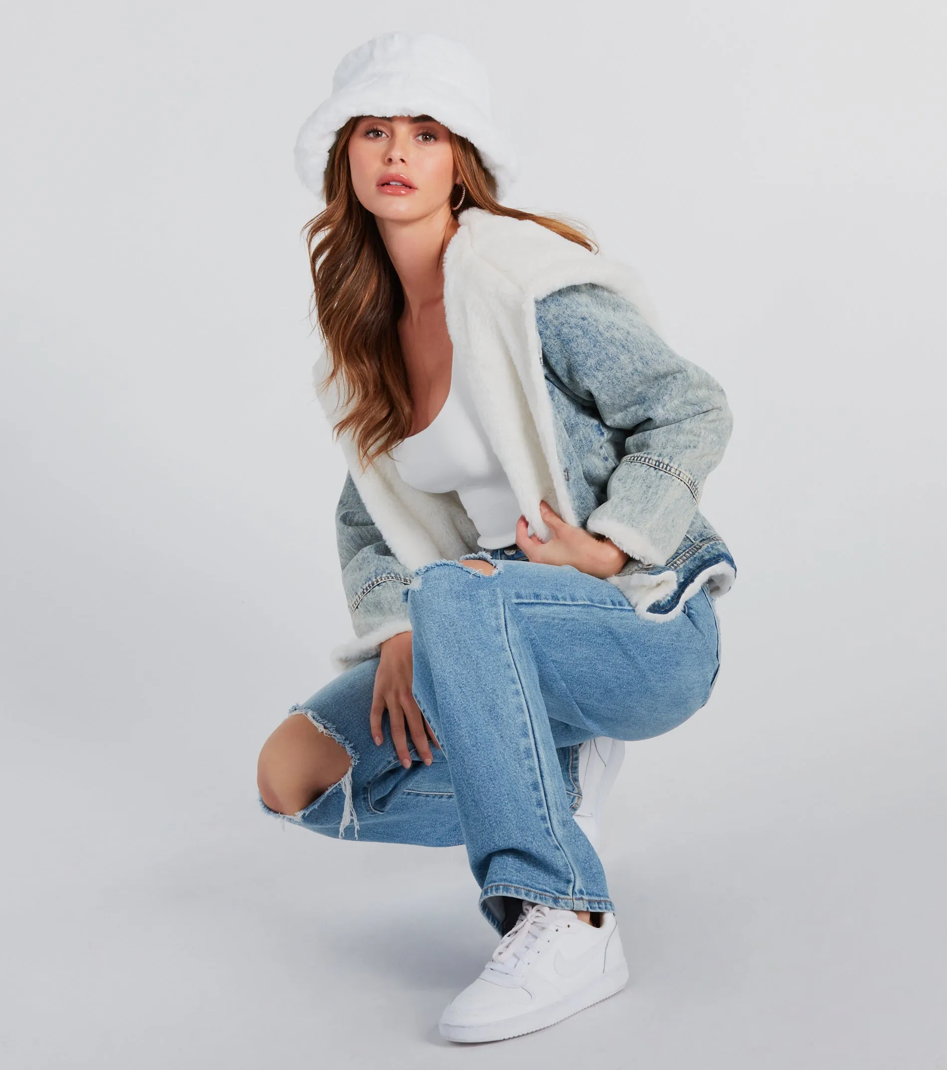 Cozy Weather Faux Fur Bucket Hat sold by Windsor product image thumbnail 2