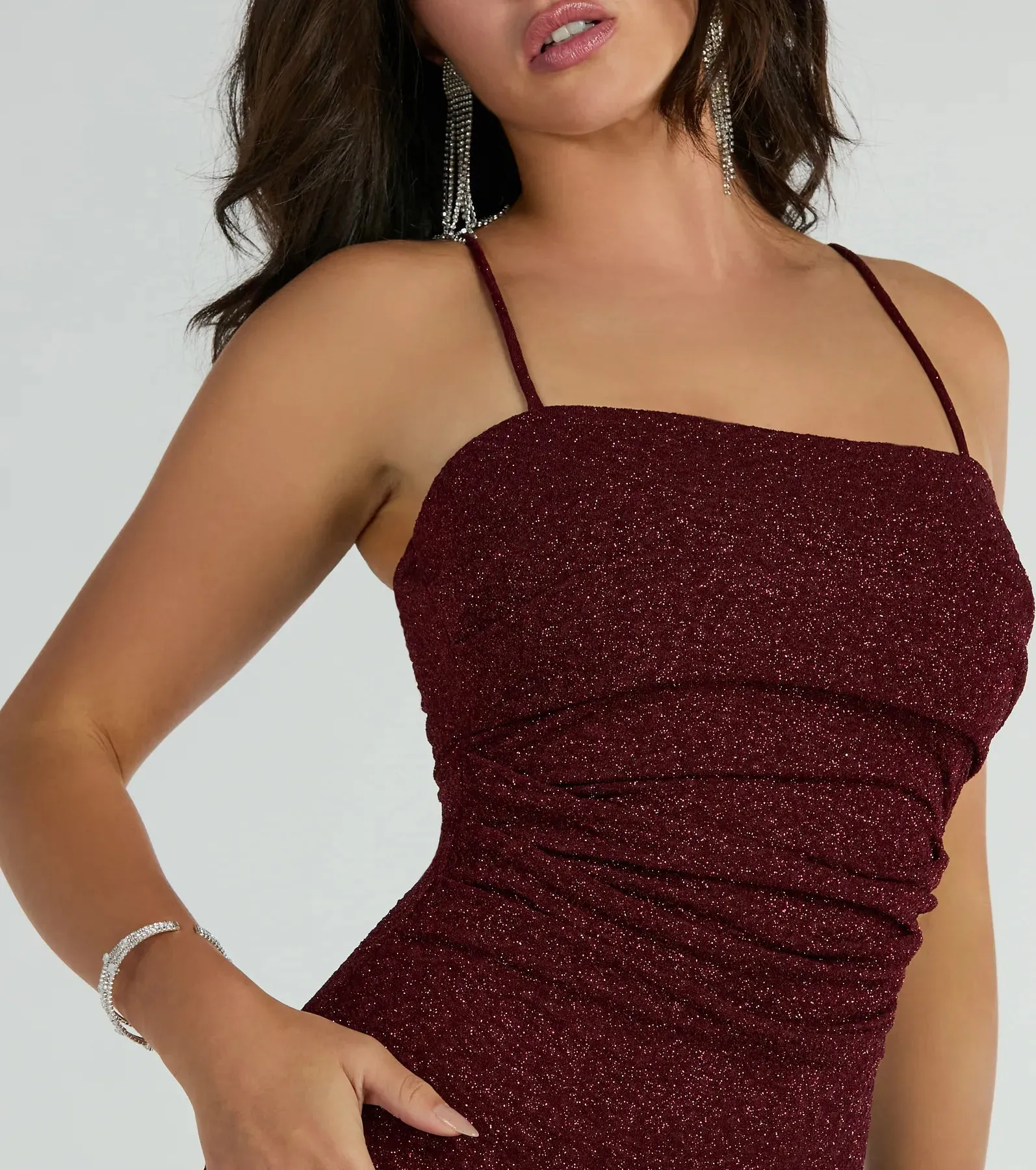 Wendy Sleeveless Mermaid Glitter Formal Dress sold by Windsor product image thumbnail 3