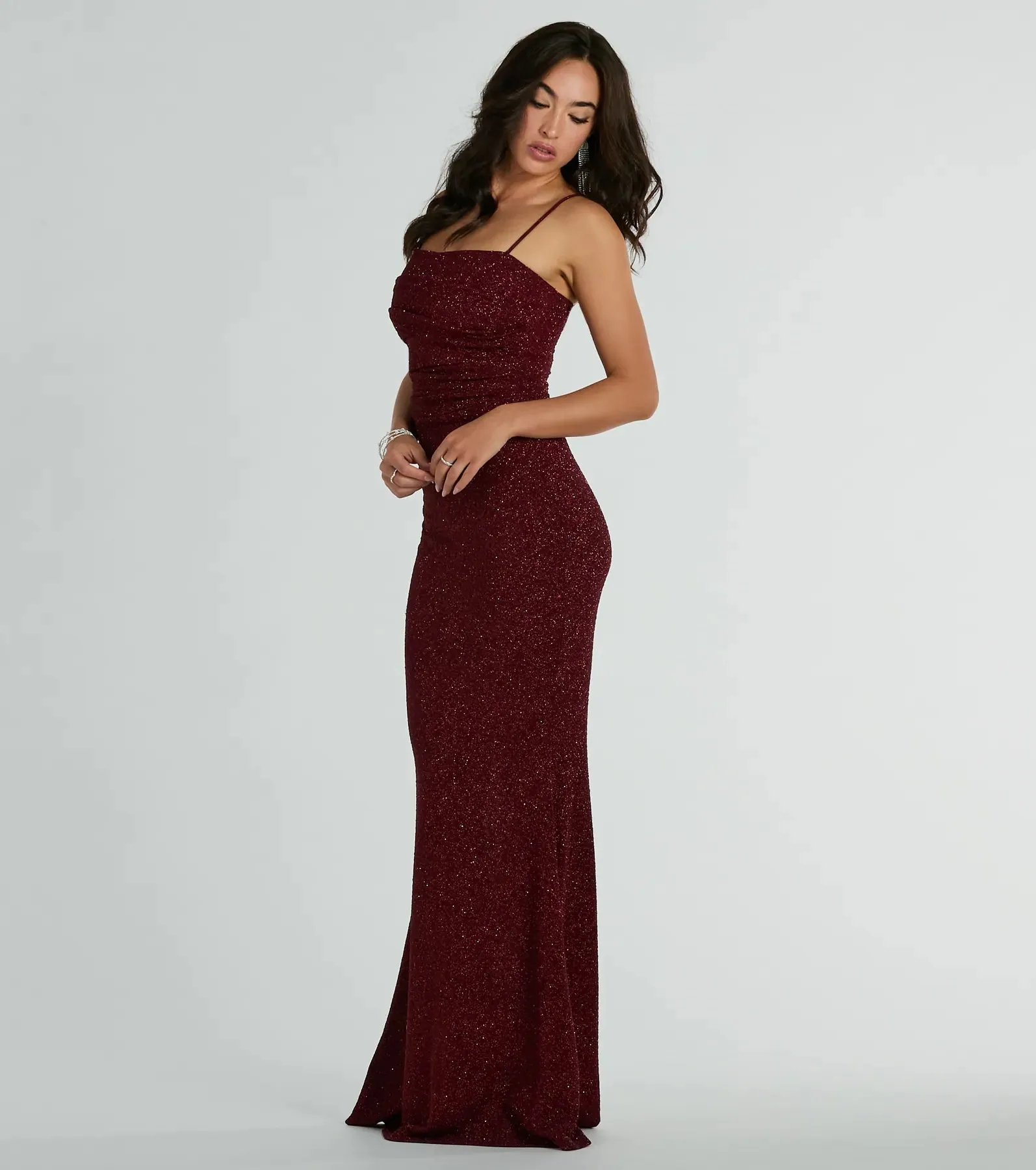 Wendy Sleeveless Mermaid Glitter Formal Dress sold by Windsor product image thumbnail 4