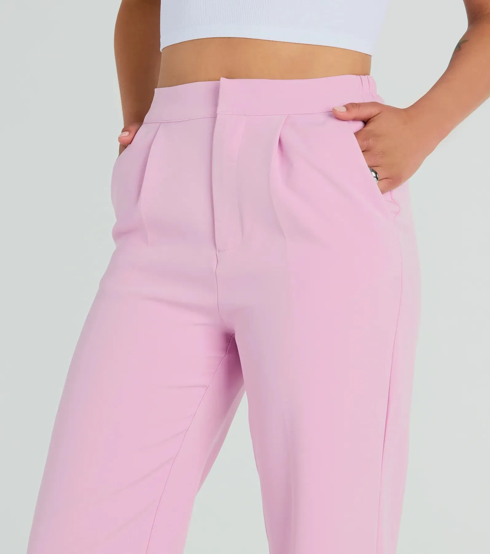 Style So Chic Straight-Leg Woven Trouser Pants sold by Windsor product image thumbnail 4