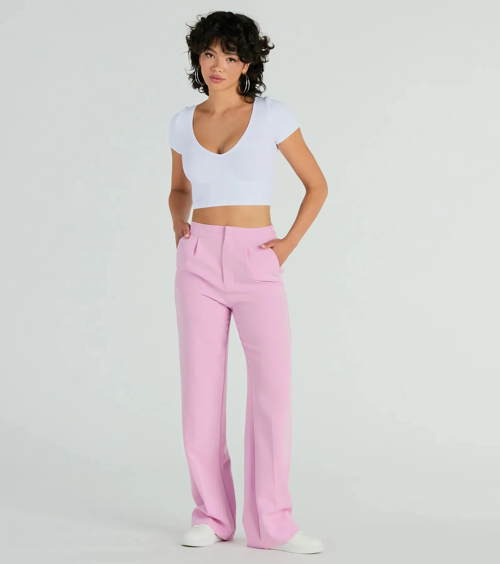 Style So Chic Straight-Leg Woven Trouser Pants sold by Windsor