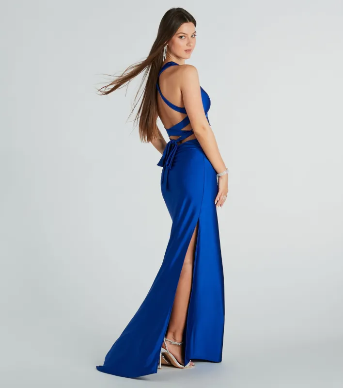 Jianne Formal Lace-Up Back Long Dress sold by Windsor