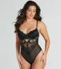 PLACEHOLDER - Tempting Chic Sheer Floral Lace Bodysuit sold by Windsor