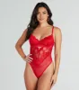 PLACEHOLDER - Tempting Chic Sheer Floral Lace Bodysuit sold by Windsor