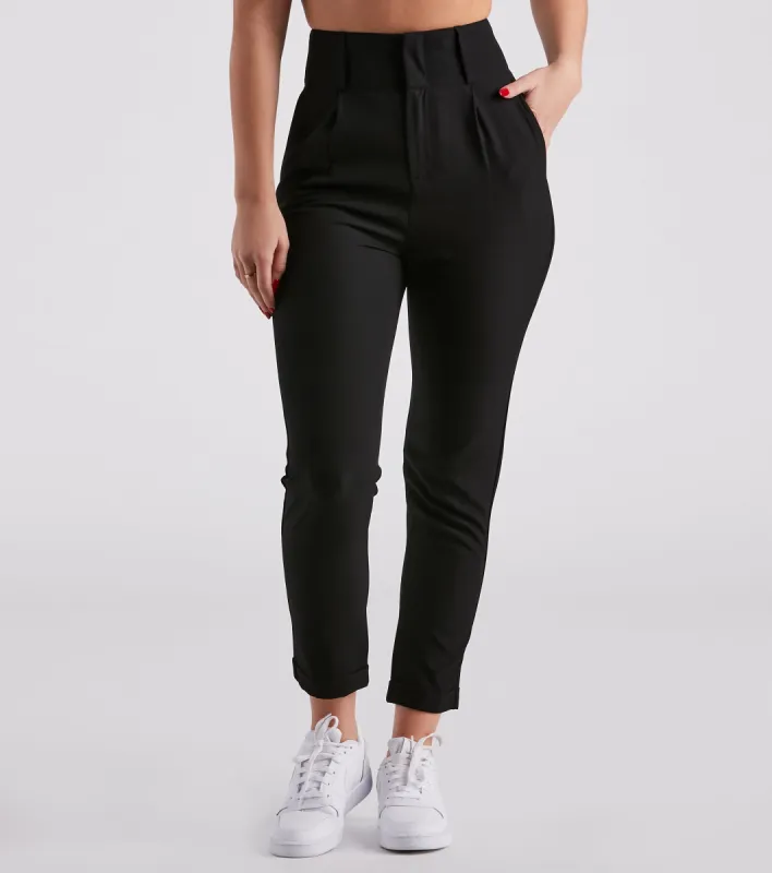 CLEARANCE - Perfectly Pleated Cuffed Trouser Pants sold by Windsor