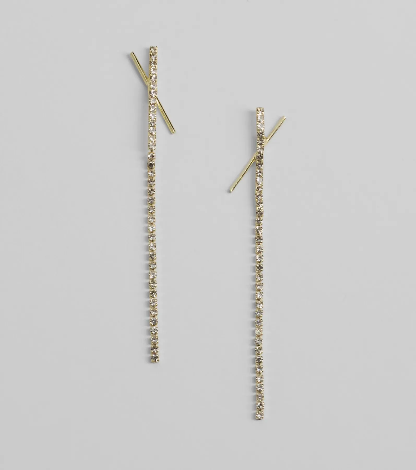 Undeniable Rhinestone Linear Earrings sold by Windsor