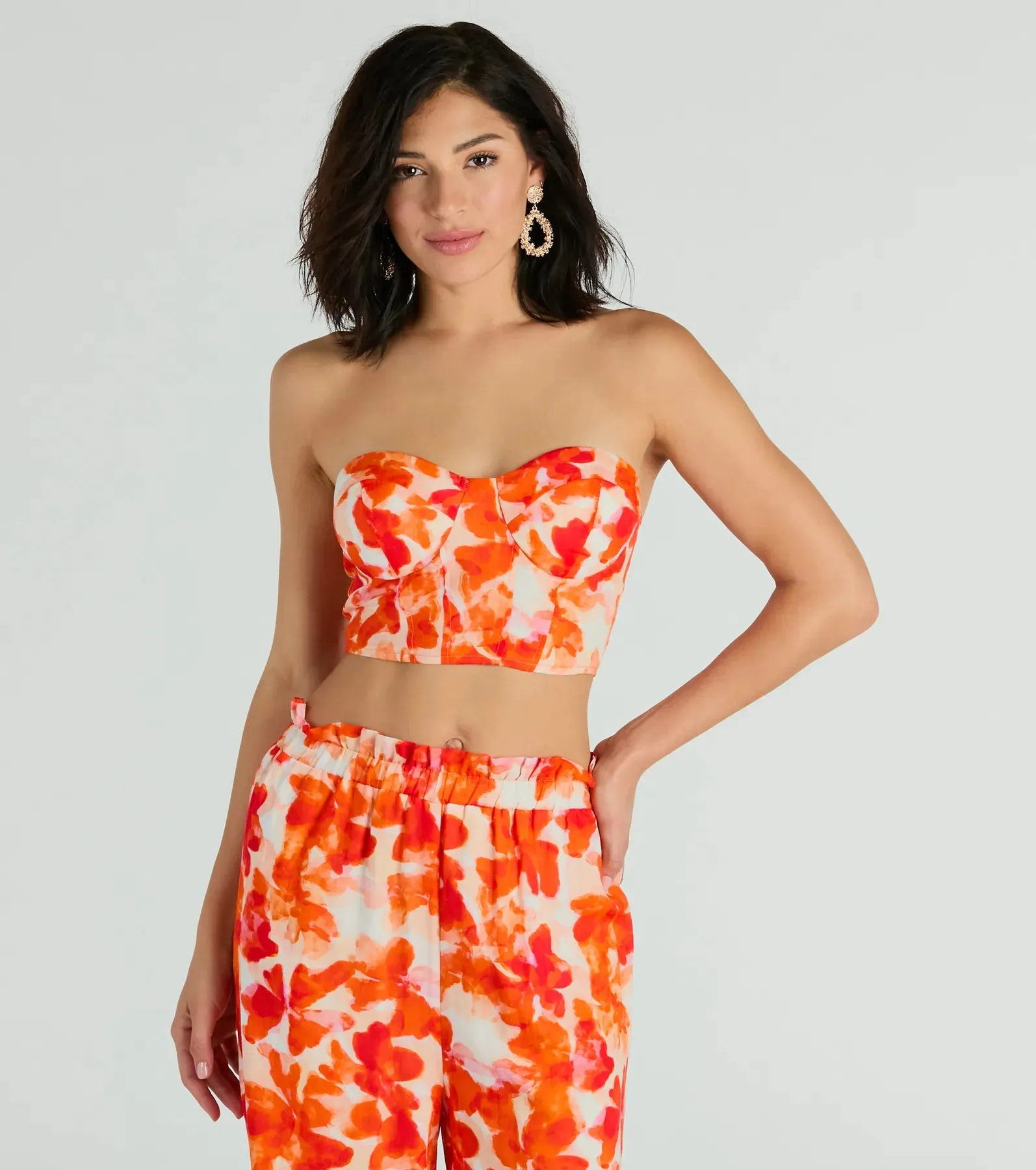 Make Some Noise Strapless Printed Bustier sold by Windsor