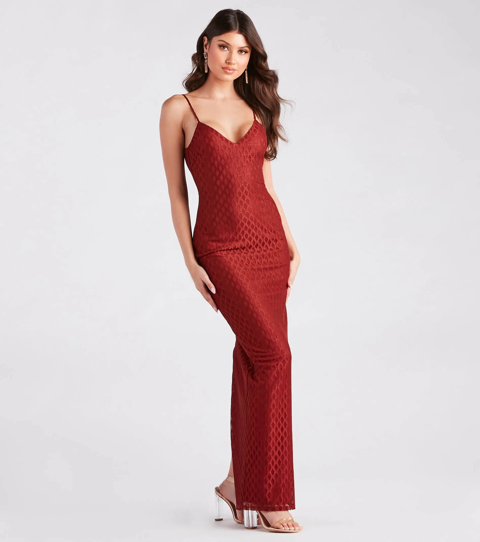 Instant Style Textured V-Neck Maxi Dress sold by Windsor
