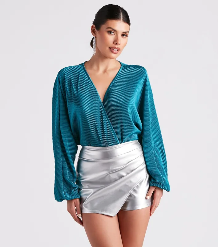 CLEARANCE - Flawless Sultry Surplice Bodysuit sold by Windsor